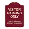 Signmission Parking Area Visitors Parking Valid Parking Permit Required Aluminum Sign, 24" x 18", BU-1824-23470 A-DES-BU-1824-23470 - alternate 1